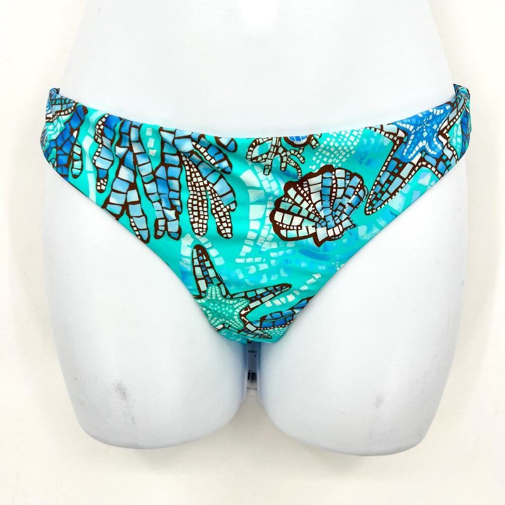 SEAFOLLY Women's La Mer Hipster Bikini Bottoms Size 6 Aquatic Blue NWT - Picture 5 of 15